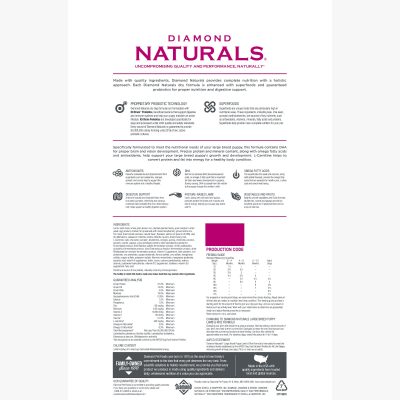DIAMOND NATURALS CACHORROS RAZAS GRANDES 2.72 KG - Imagen 5