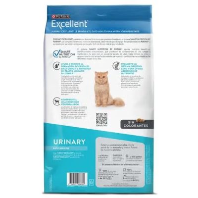EXCELLENT GATO ADULTO URINARY X 3 KG Atrás