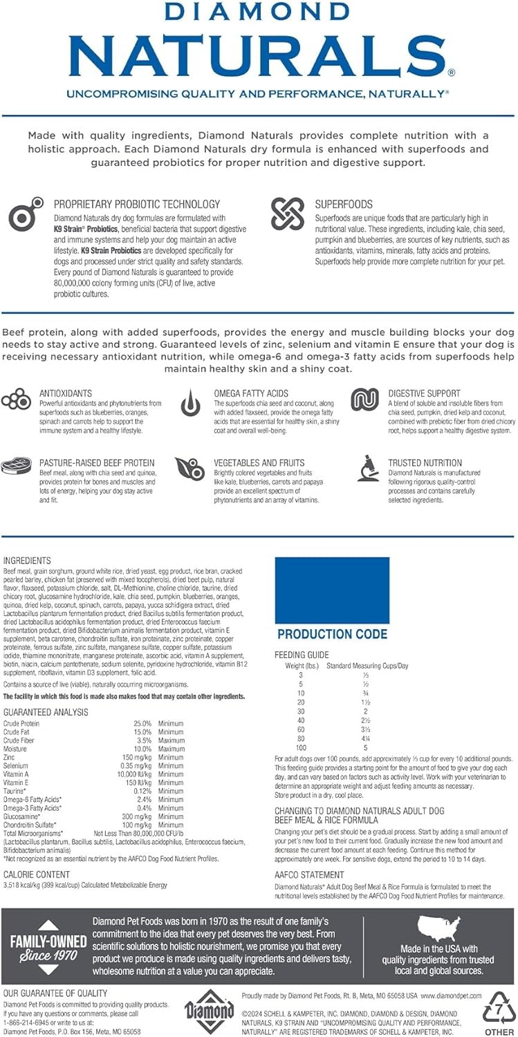 DIAMOND PERROS ADULTOS RES Y ARROZ X 18.1 KG - Imagen 2