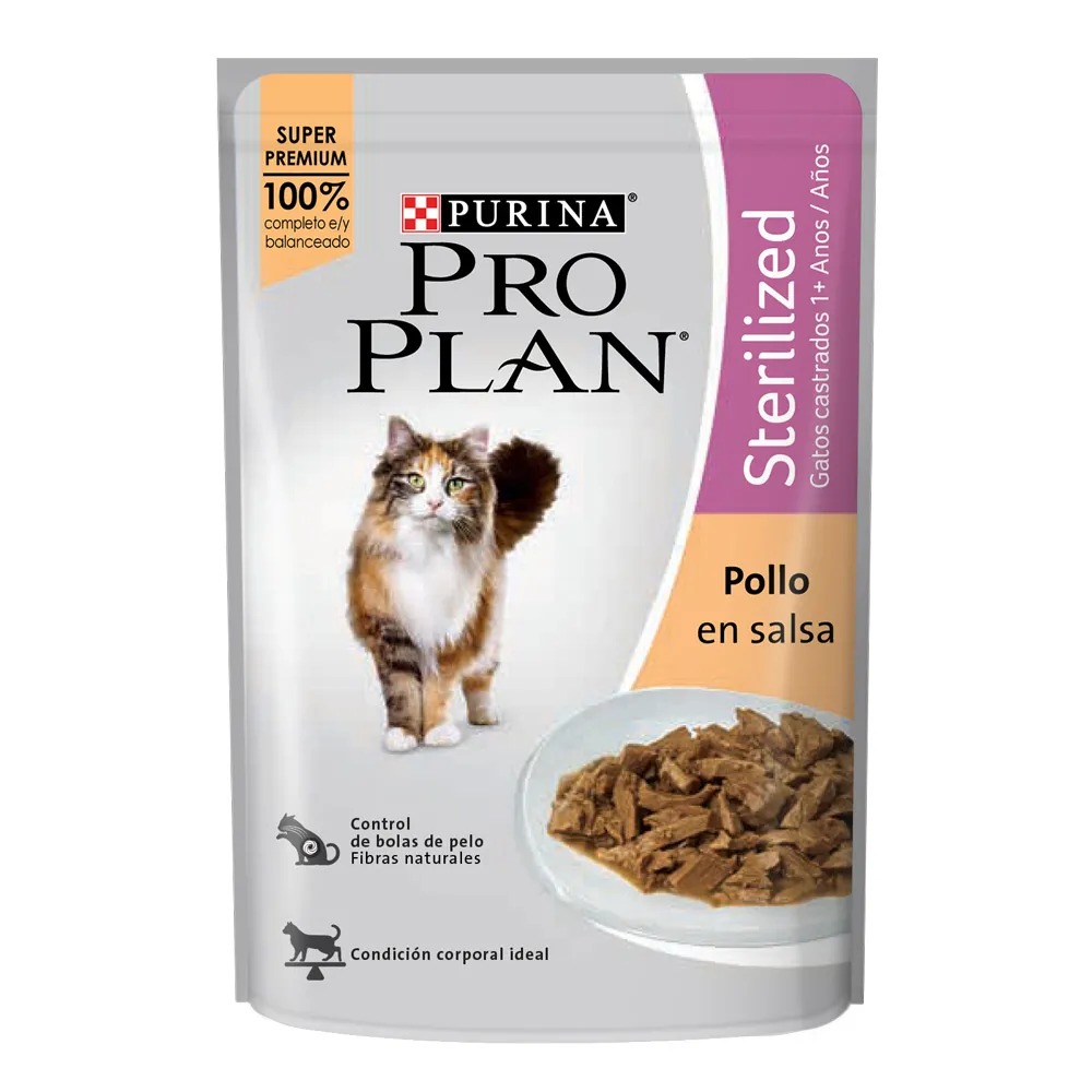 PROPLAN HÚMEDO GATOS ESTERILIZADOS POLLO X 85 GR