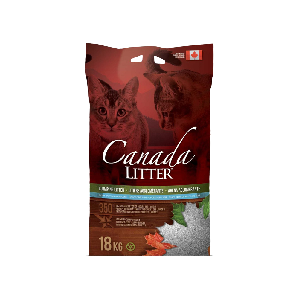Canada litter arena sanitaria gatos talco de bebé