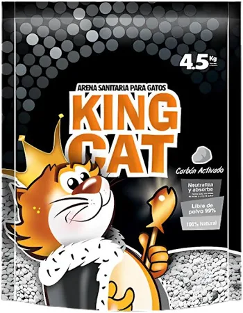 King cat arena sanitaria gatos carbón activado