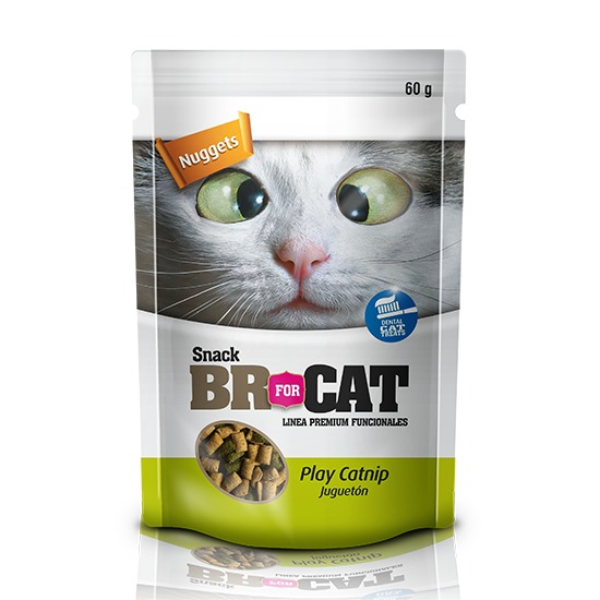 Snack BR Gatos Juguetones con Catnip 60 g – Premios con catnip para gatos de todas las edades