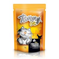 Snack para Gatos Tommy Cats sabor a Pollo y Queso, presentación de 75g