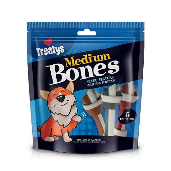 Snack Treatys Perros Huesos Medianos 5 Und