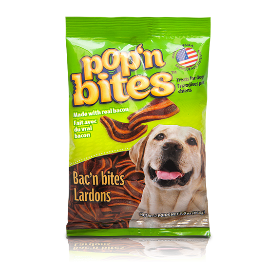 Snacks Pop’n Bites Bocados de Tocino para Perros x 85 G