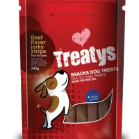 Snack Treatys Tiras de Carne para perros en presentación de 200 g.