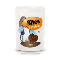 Snacks para gatos Michiko Bites sabor queso en bolsa de 70 g.